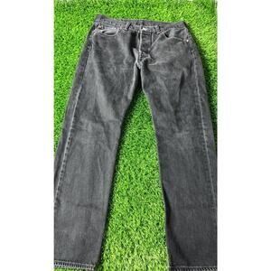 Vintage Levi's 501 Jeans Mens (Tag 33x30) Black Button Fly Straight Leg